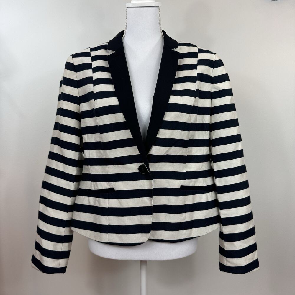 Women’s PXL Nautical Stripe Blazer Navy Cream Stripe Classiccore Preppy Academia